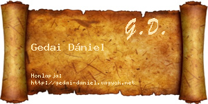 Gedai Dániel névjegykártya